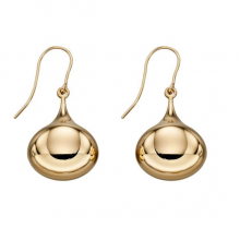 TEAR DROP DESIGN YELLOW GOLD EARRINGS